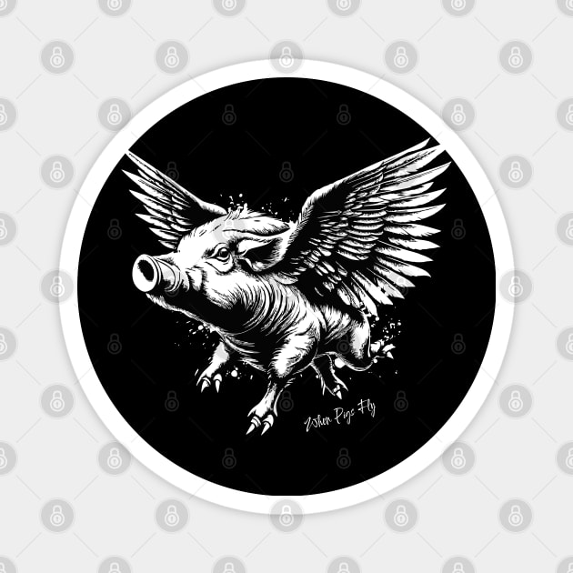 Flying Pig Magnet by Norse Magic